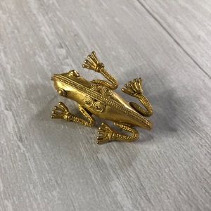 Frog statement brooch